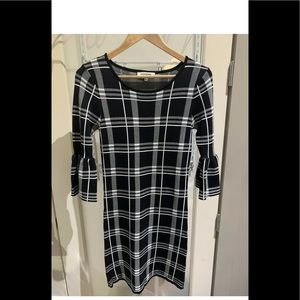 Morgan De Toi Black Window Pane Dress